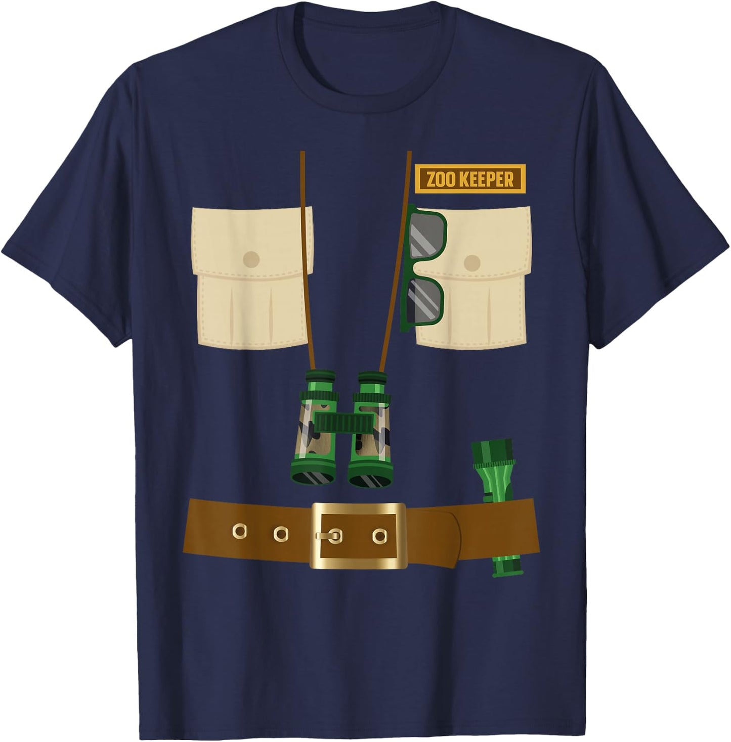 Zoo Keeper Halloween Costume DIY Gift Jungle Safari Explorer T-Shirt - T-Shirt | Navy