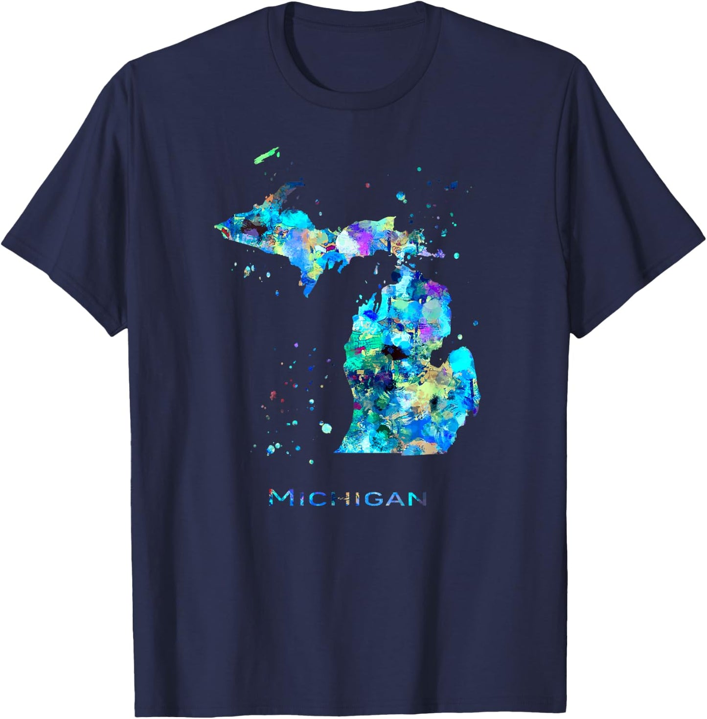 Michigan Map T-Shirt - T-Shirt | Navy