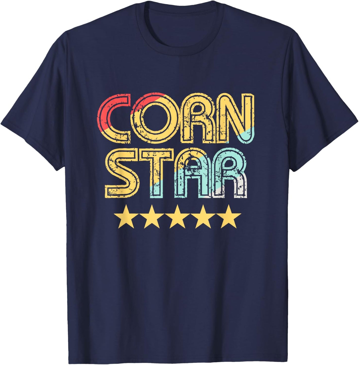 Corn Star Shirt | Team Cornhole T-Shirt - T-Shirt | Navy