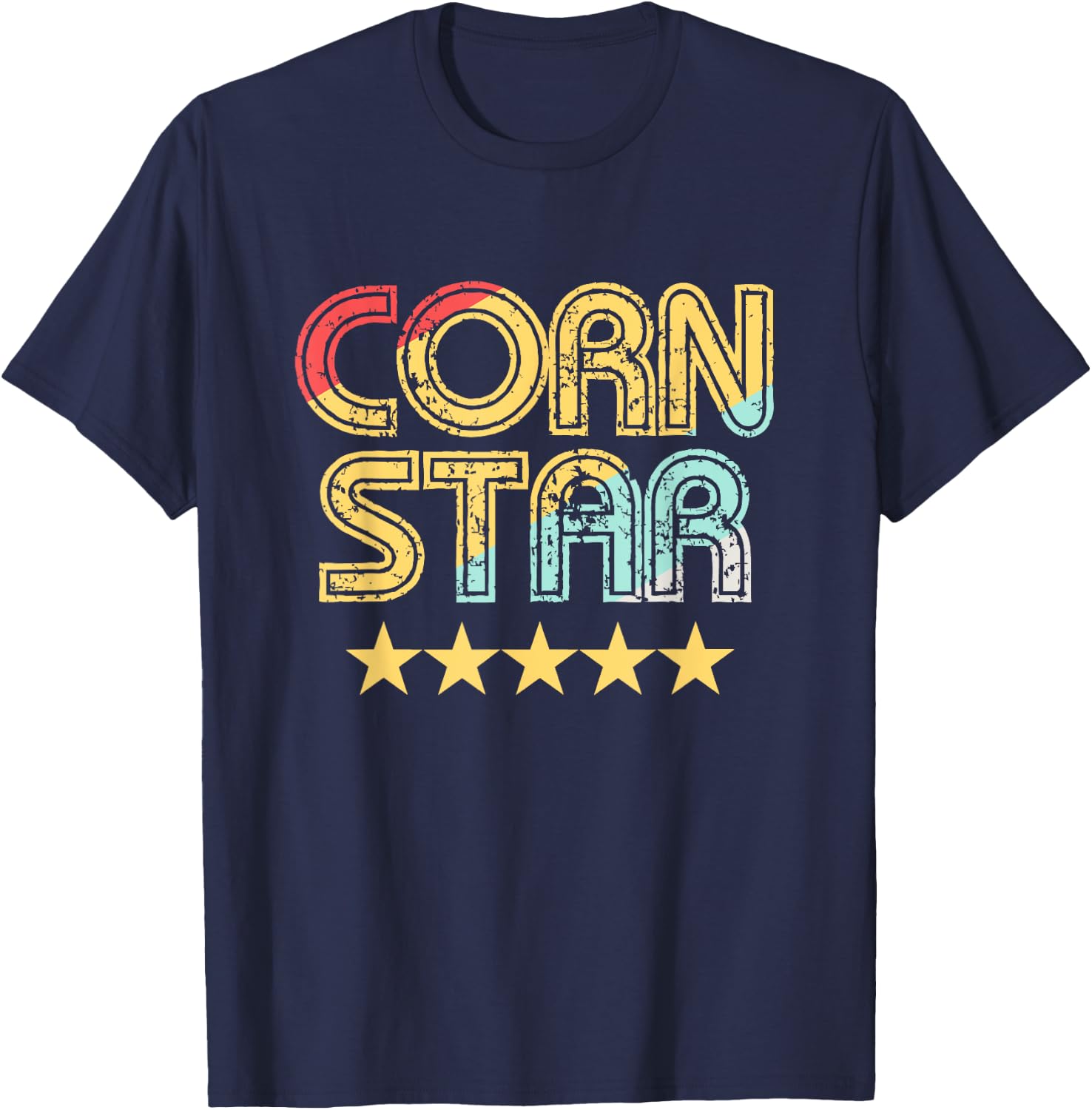 Corn Star Shirt | Team Cornhole T-Shirt - T-Shirt | Navy