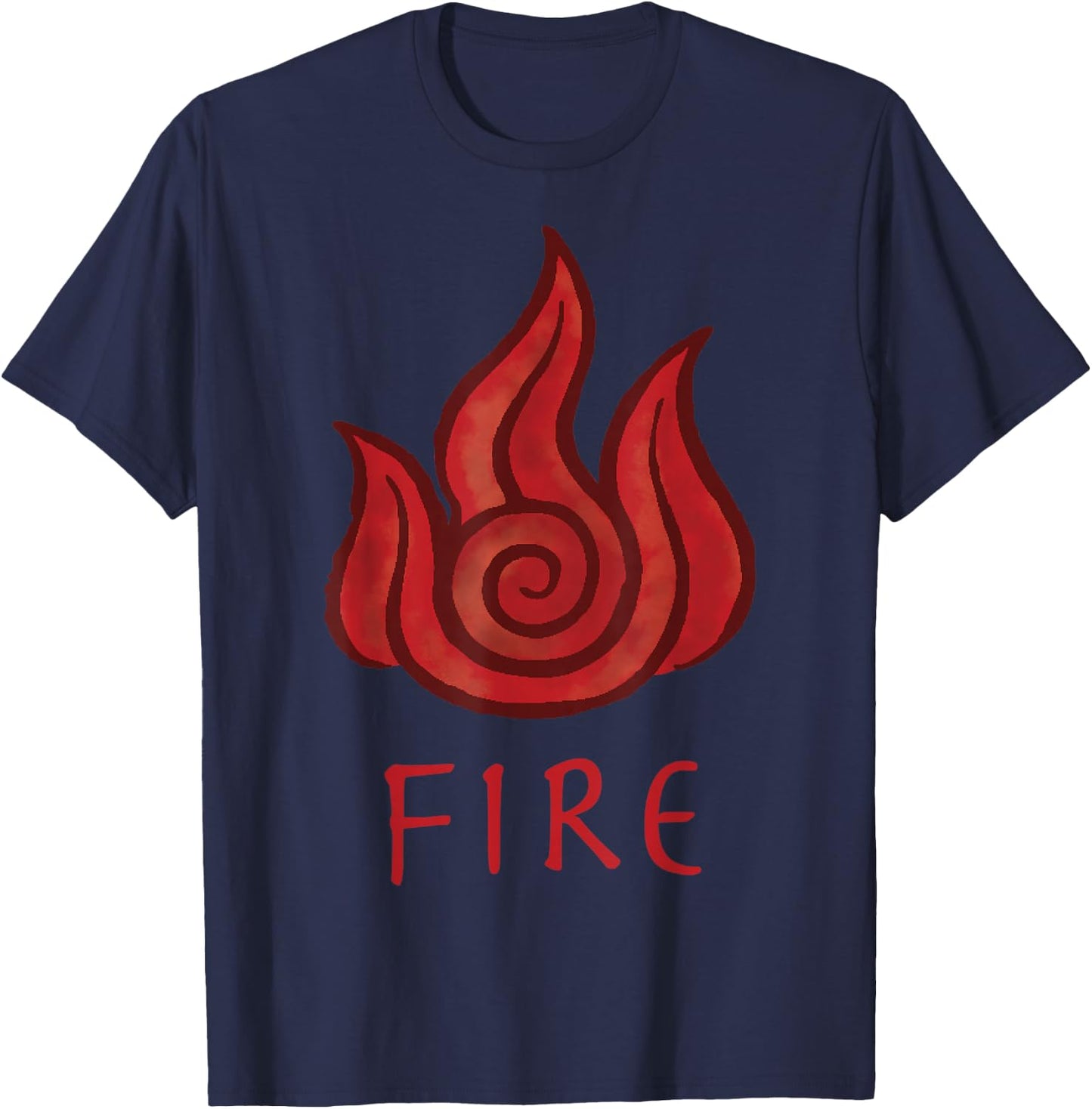 Avatar: The Last Airbender Painted Fire Element Small T-Shirt - T-Shirt | Navy