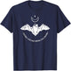 Protect Our Nocturnal Polalinators Bat with Moon Halloween T-Shirt - T-Shirt | Navy