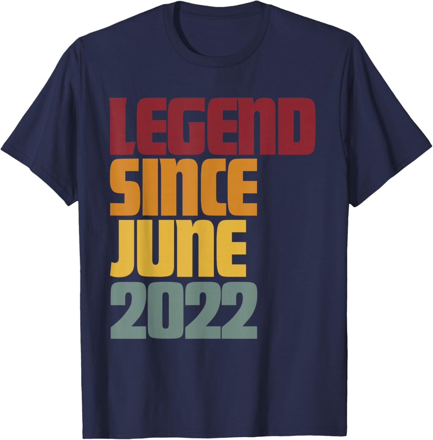 Legend Since June 2022 4th Birthday - Vintage T-Shirt - T-Shirt | Navy