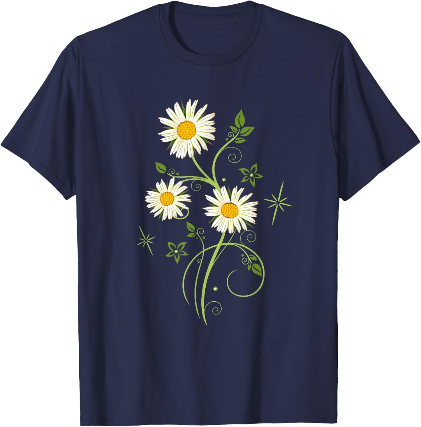 Marguerites Daisy Spring Summer Daisies Flower Shirt T-Shirt - T-Shirt | Navy