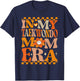 In My Taekwondo Mom Era | Retro Groovy Hippie Taekwondo T-Shirt - T-Shirt | Navy