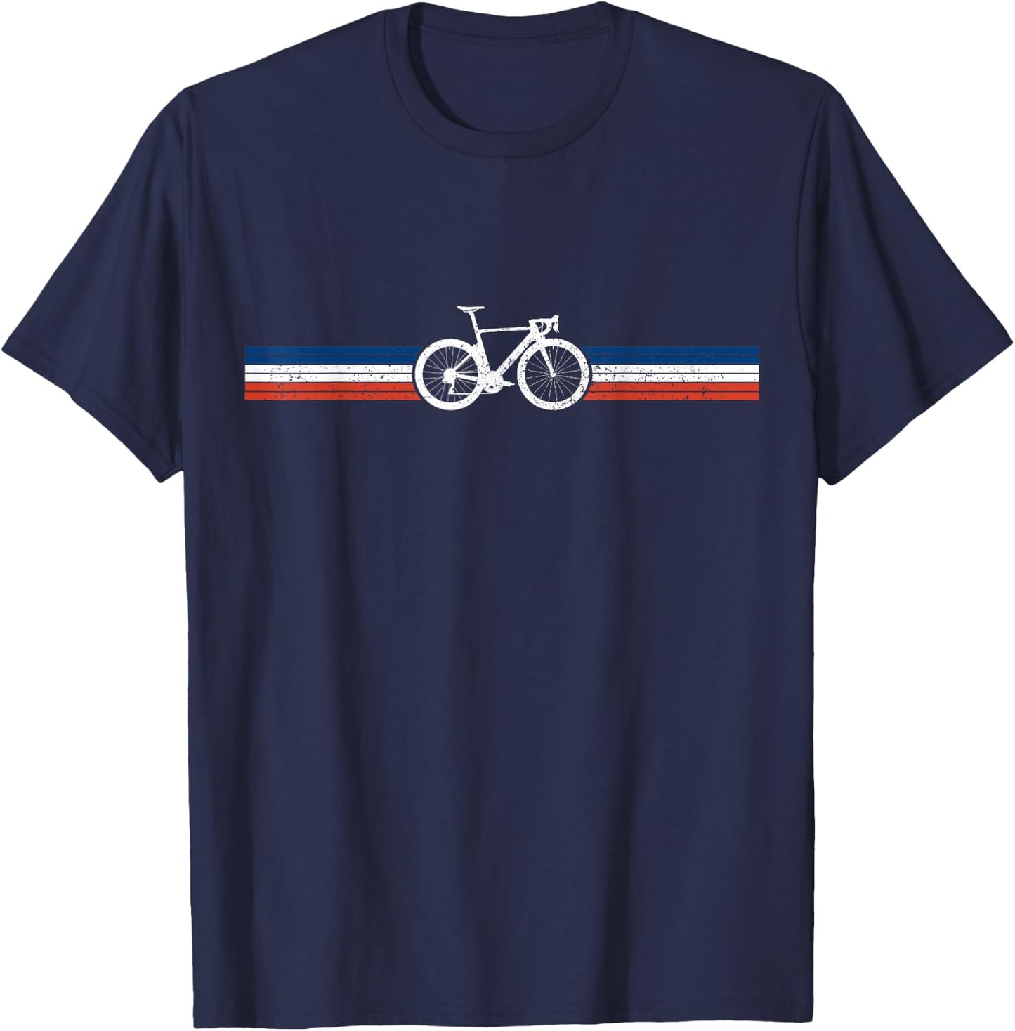 Bicycle France Flag Road Bike Cyclist T-Shirt - T-Shirt | Navy