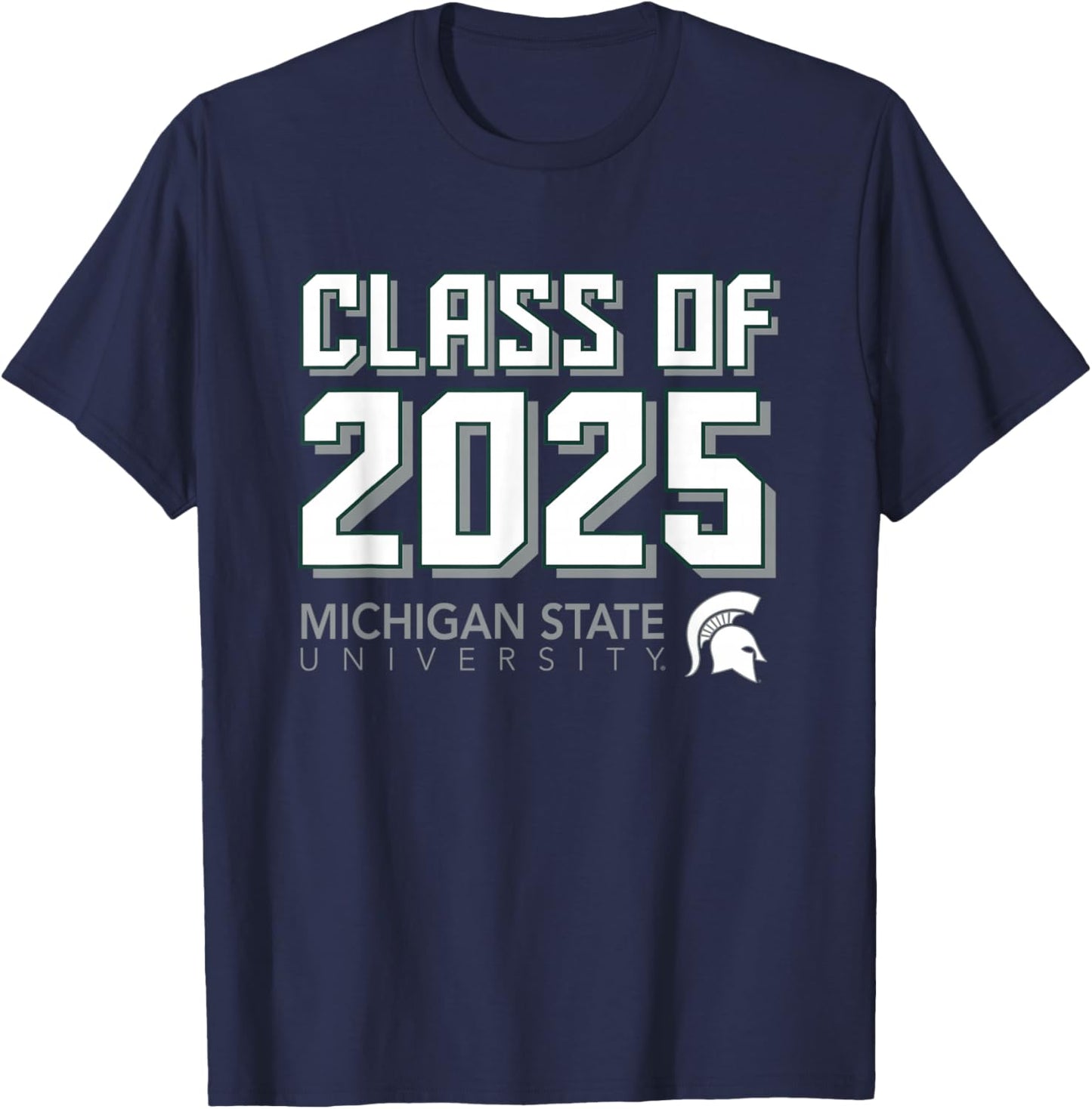 Michigan State MSU Spartans Class of 2025 T-Shirt - T-Shirt | Navy