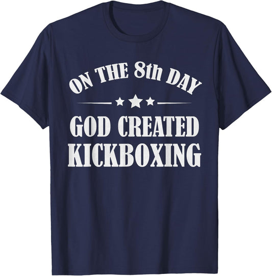 Funny Kickboxing Gift Bible Martial Arts Kick Boxing Quote T-Shirt - T-Shirt | Navy