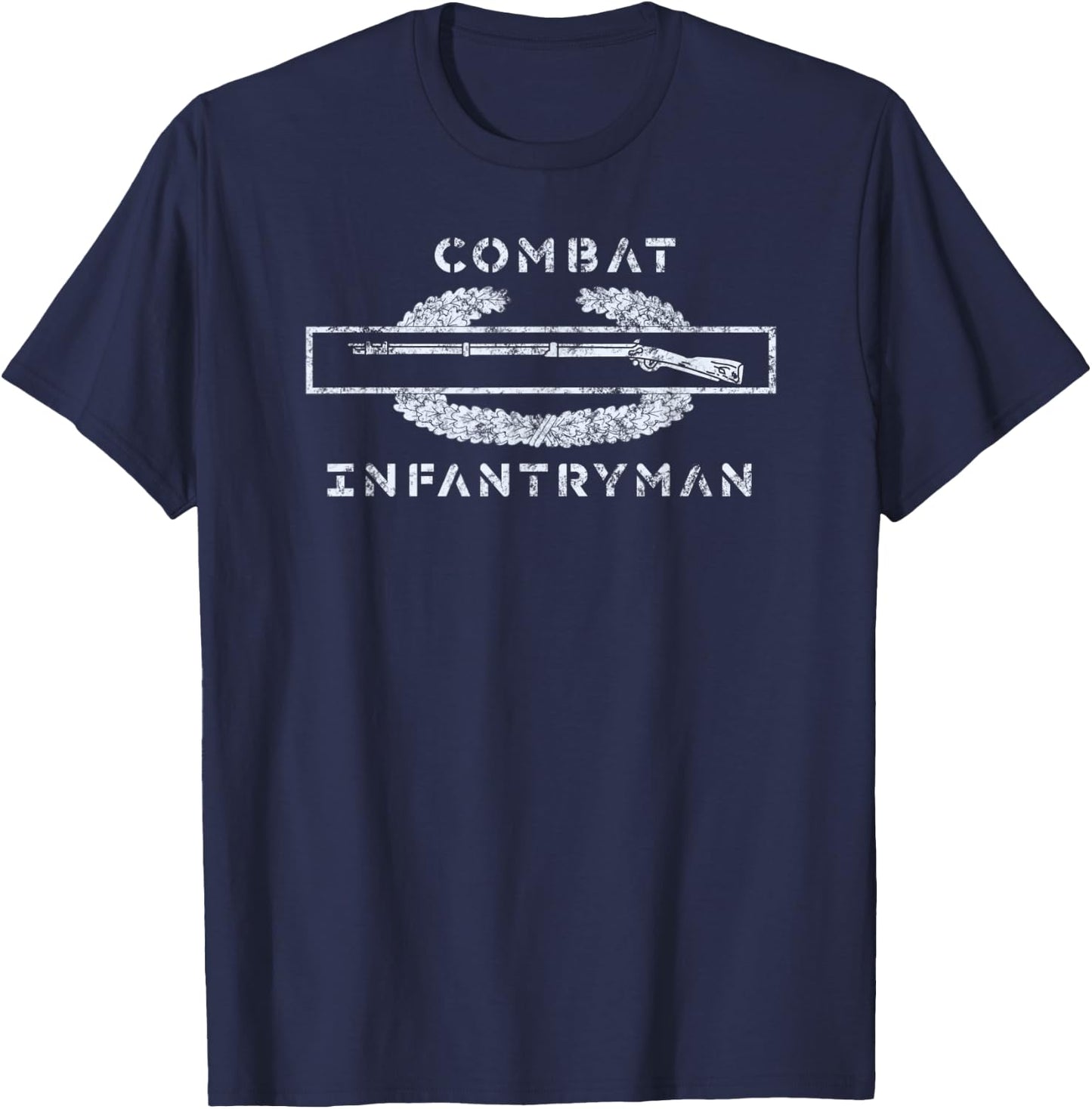 Combat Infantryman Veteran Gift T-Shirt - T-Shirt | Navy