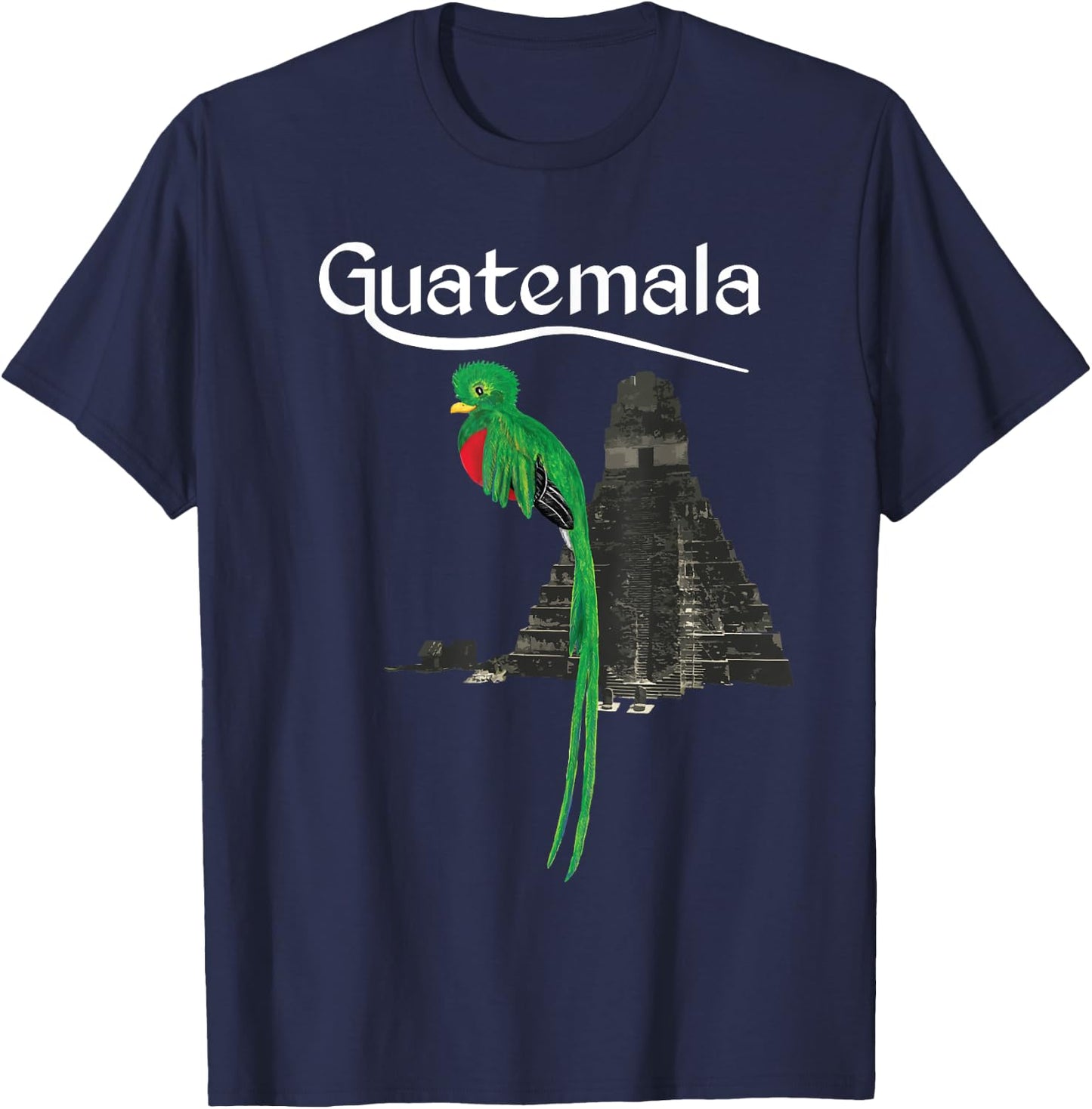 Guatemala Chapin Antigua Quetzal Tikal Peten Maya Guate 502 T-Shirt - T-Shirt | Navy