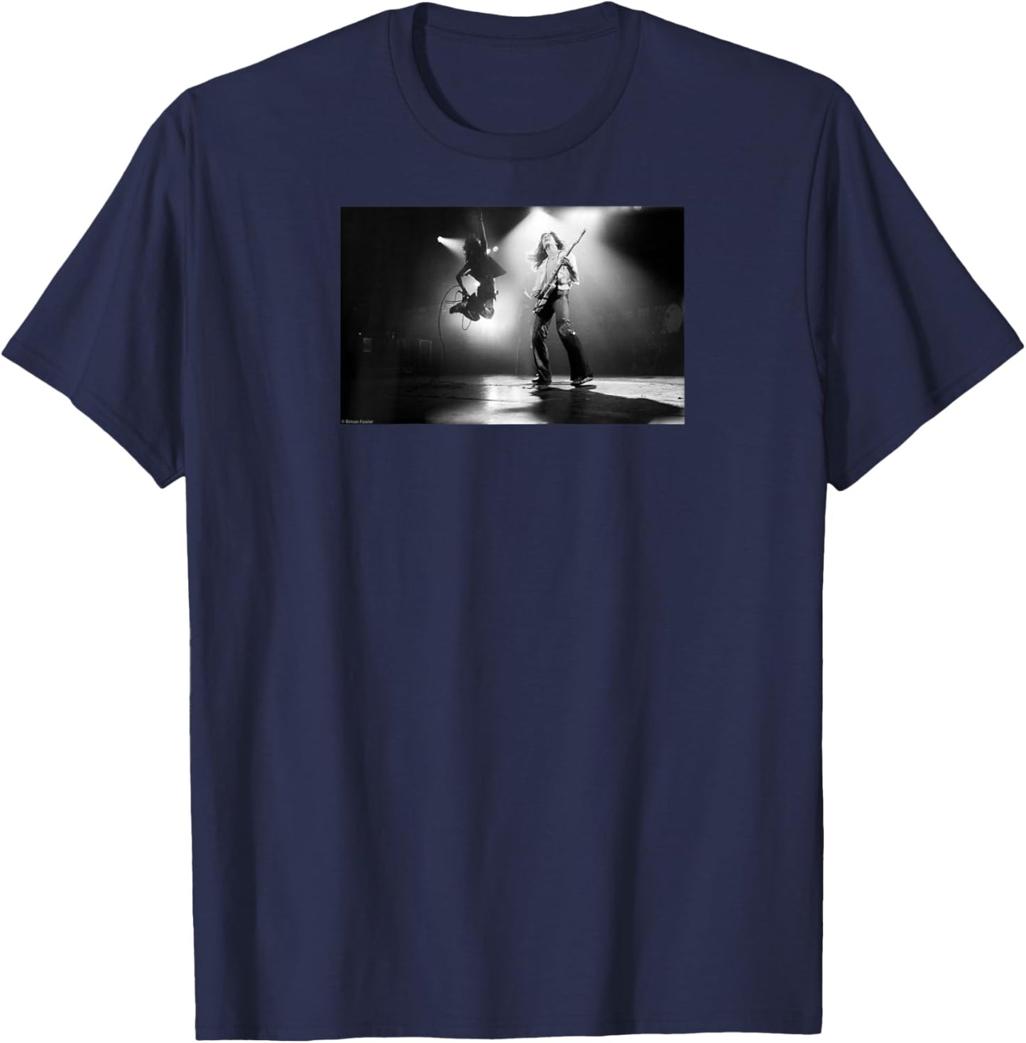Eddie Van Halen Jump Live Rainbow Theatre By Simon Fowler Raglan Baseball T-Shirt - T-Shirt | Navy