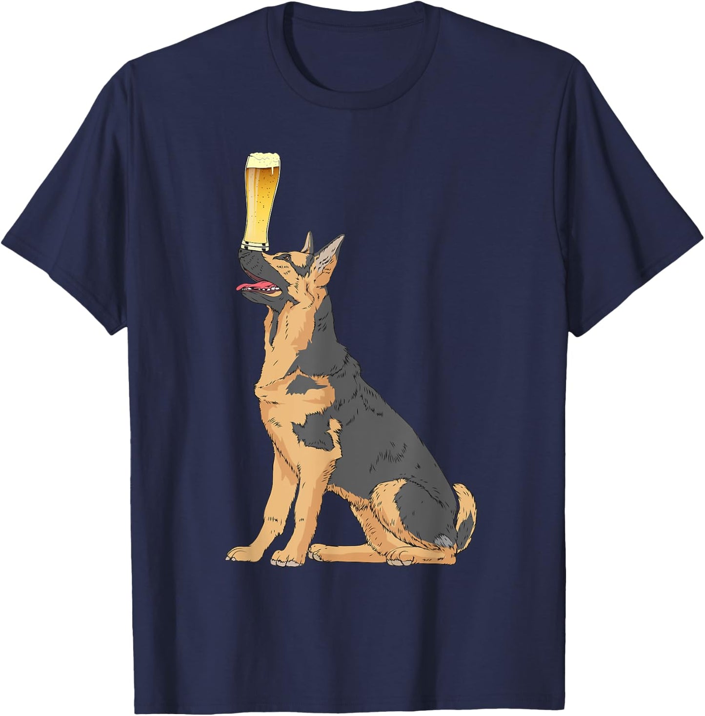 German Shepherd Vintage Dogs Shirt Craft Beer T-Shirt - T-Shirt | Navy