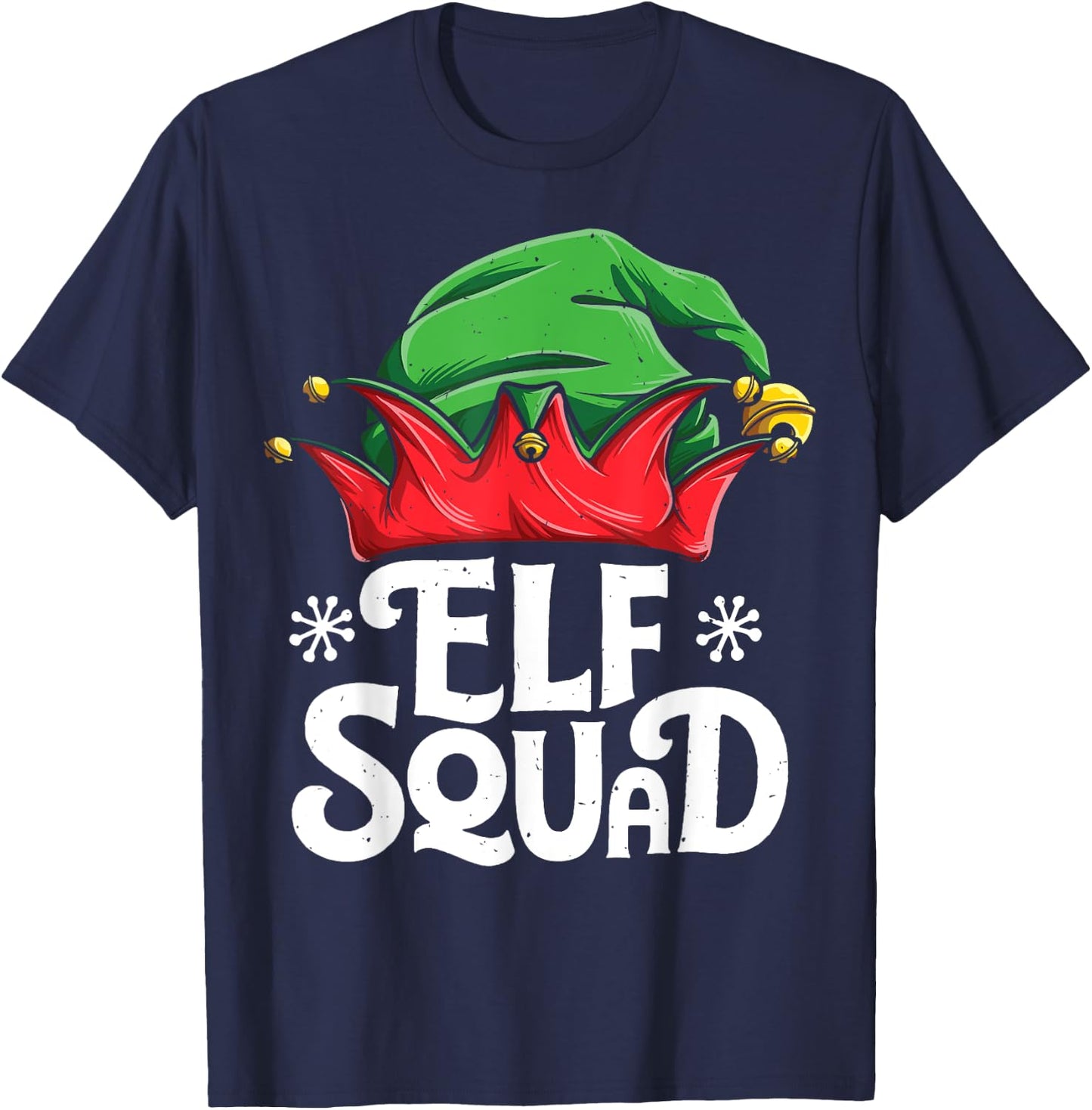 Elf Squad Christmas Funny Elves Family Matching Pyjamas Xmas T-Shirt - T-Shirt | Navy