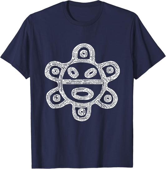 Taino Sun Puerto Rico cities and towns Boriken Boricua tea T-Shirt - T-Shirt | Navy
