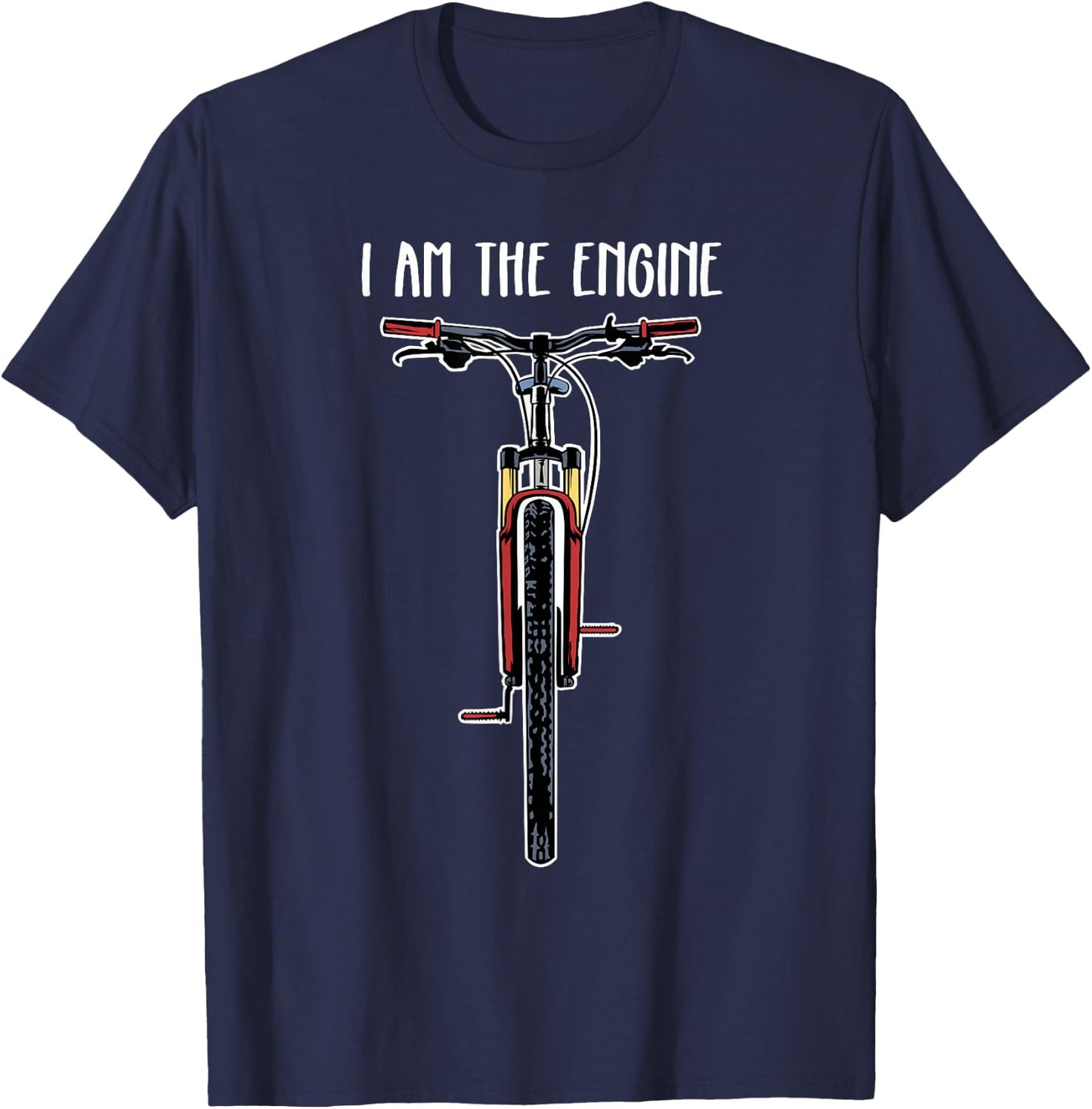 Funny Bicycle I Am The Engine Small T-Shirt - T-Shirt | Navy