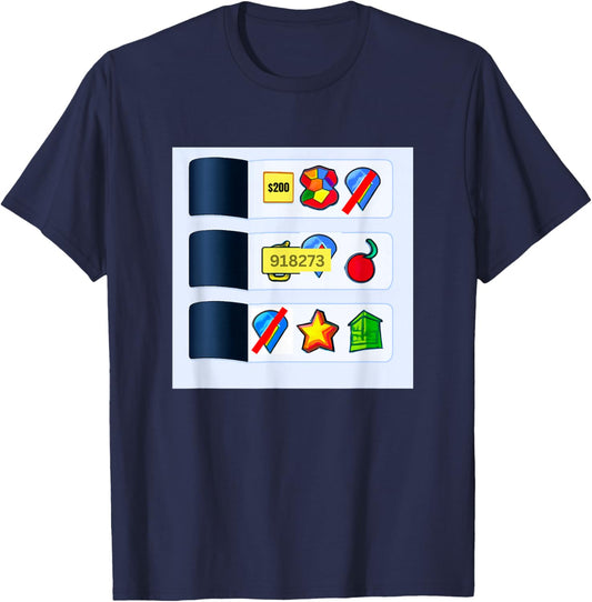 Pull Tab Gambling Break Open Tickets Easy Gambler Costume T-Shirt - T-Shirt | Navy