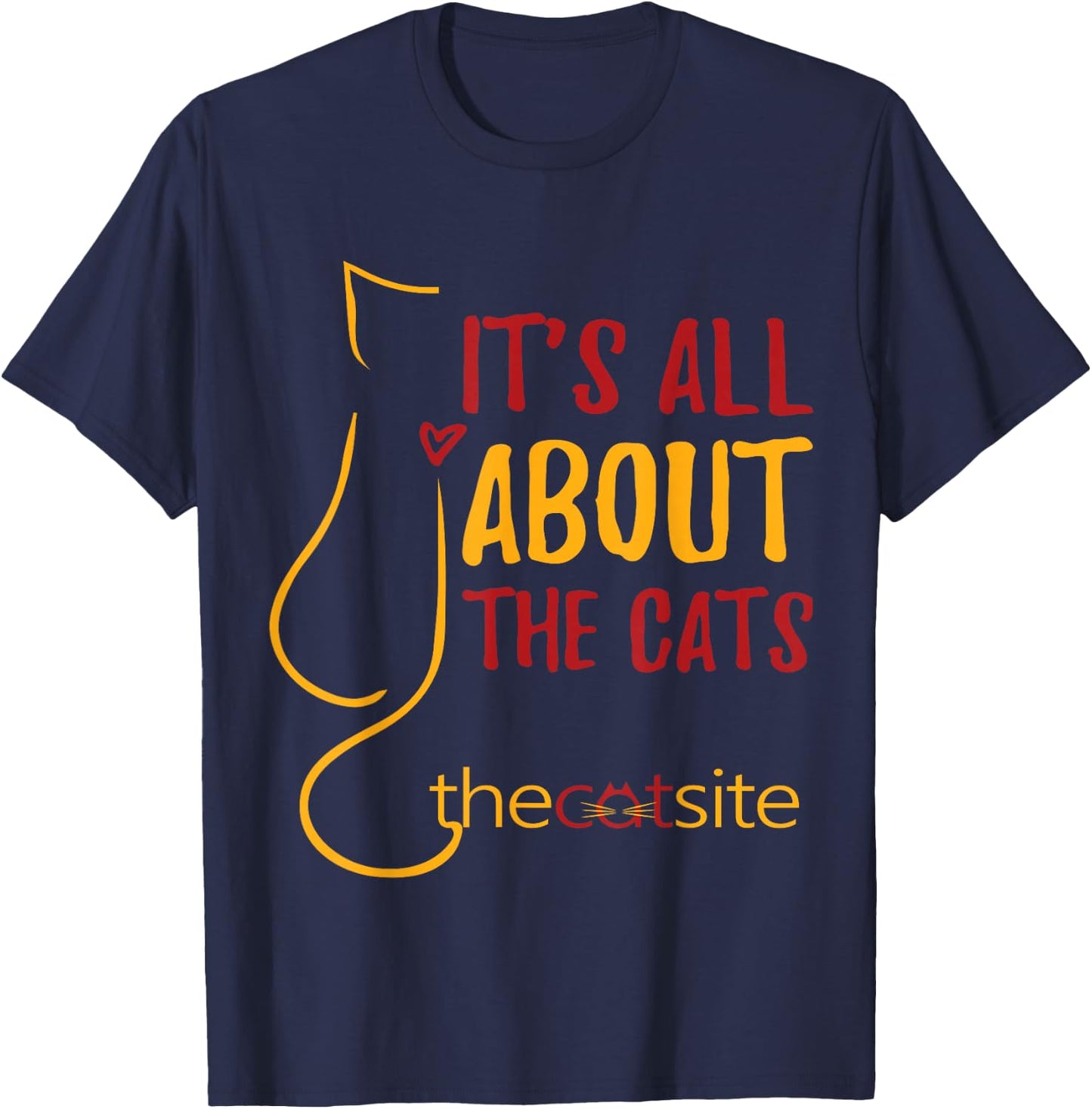 It's All About The Cats Teeshirt #2 Design T-Shirt - T-Shirt | Navy