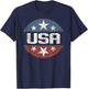 America Patriotic 4th of July Vintage Stars Logo USA T-Shirt - T-Shirt | Navy