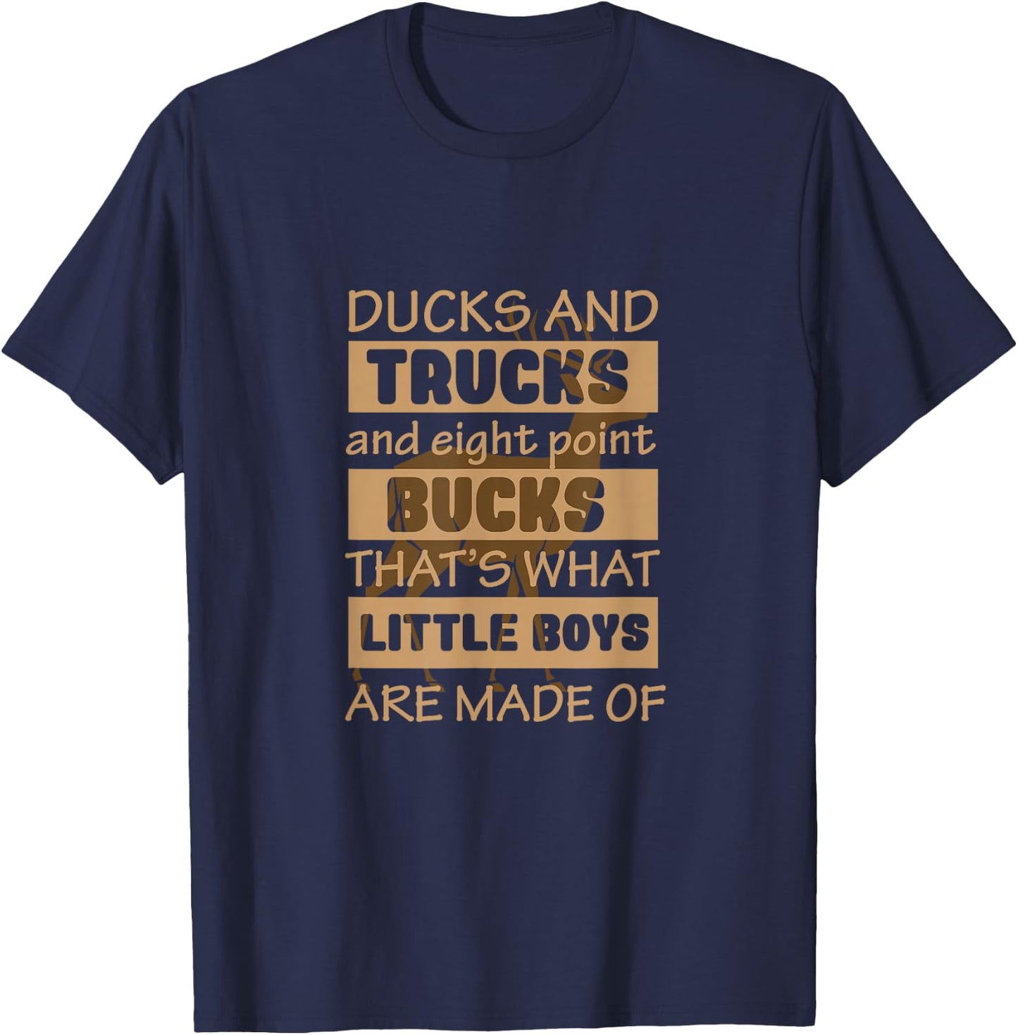 Cute Hunting - Ducks Trucks Bucks - Little Boys T-Shirt - T-Shirt | Navy