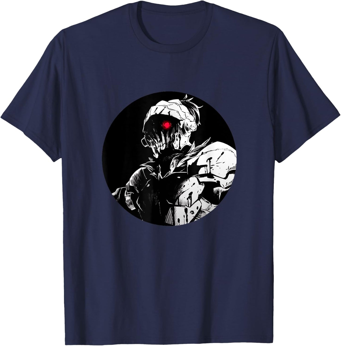 Dark Fantasy Anime Manga Angry Red Eye Slayer T-Shirt - T-Shirt | Navy