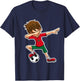 Dabbing Soccer Boy Morocco Shirt, Moroccan Flag Jersey T-Shirt - T-Shirt | Navy