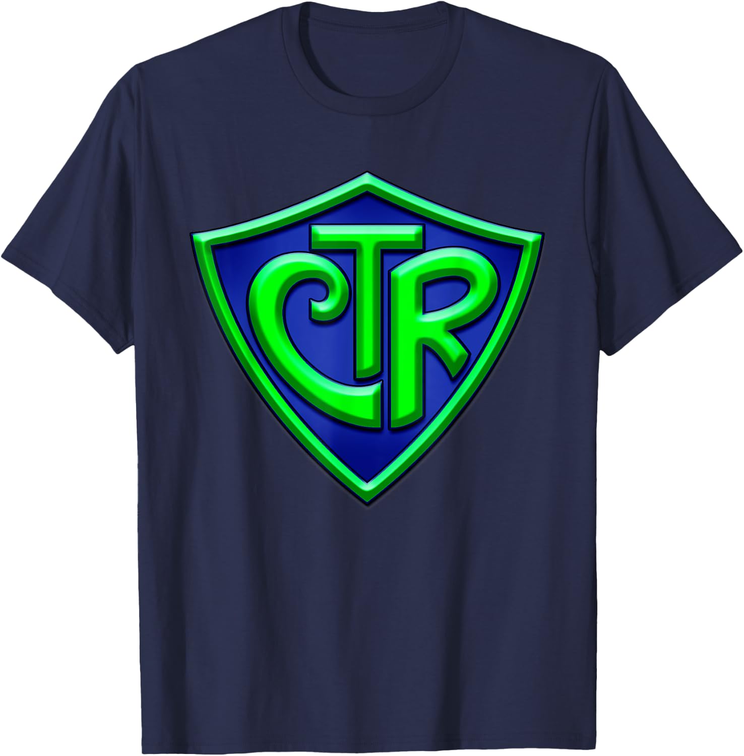 CTR - Choose The Right LDS Mormon - Green/Blue T-Shirt - T-Shirt | Navy