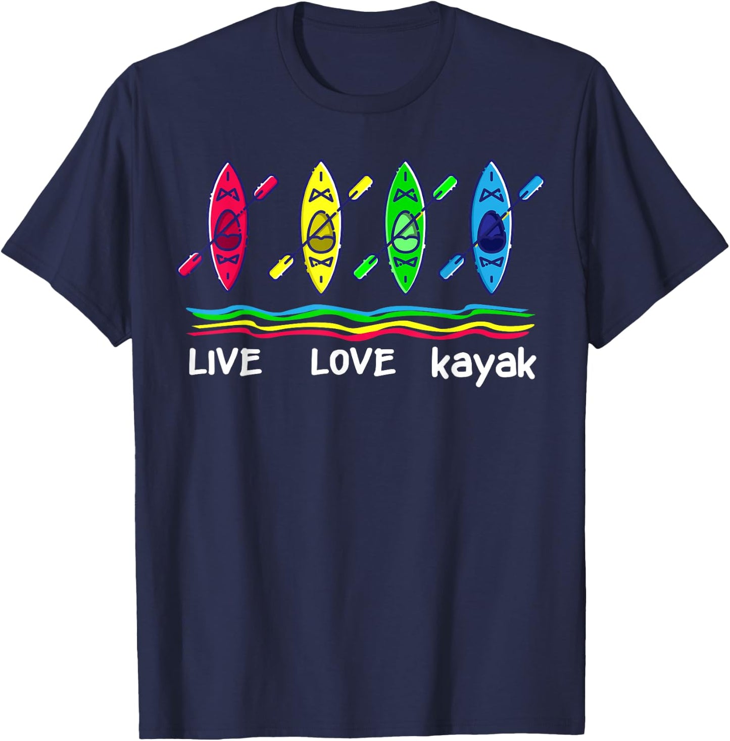 Cool Kayaks Shirt for Outdoor Funny Kayaking Boating T-Shirt - T-Shirt | Navy