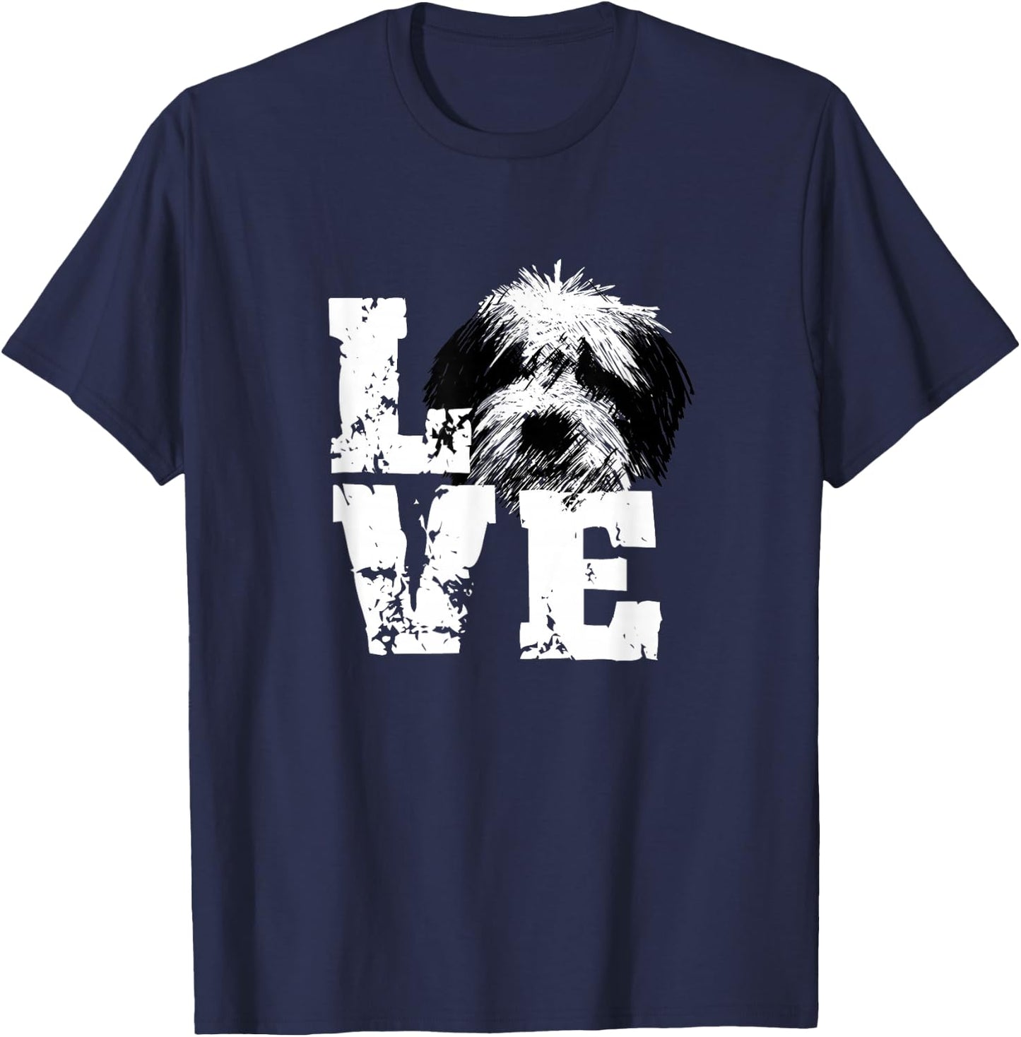 LOVE Sheepadoodles for Doodle Dog Lovers T-Shirt - T-Shirt | Navy