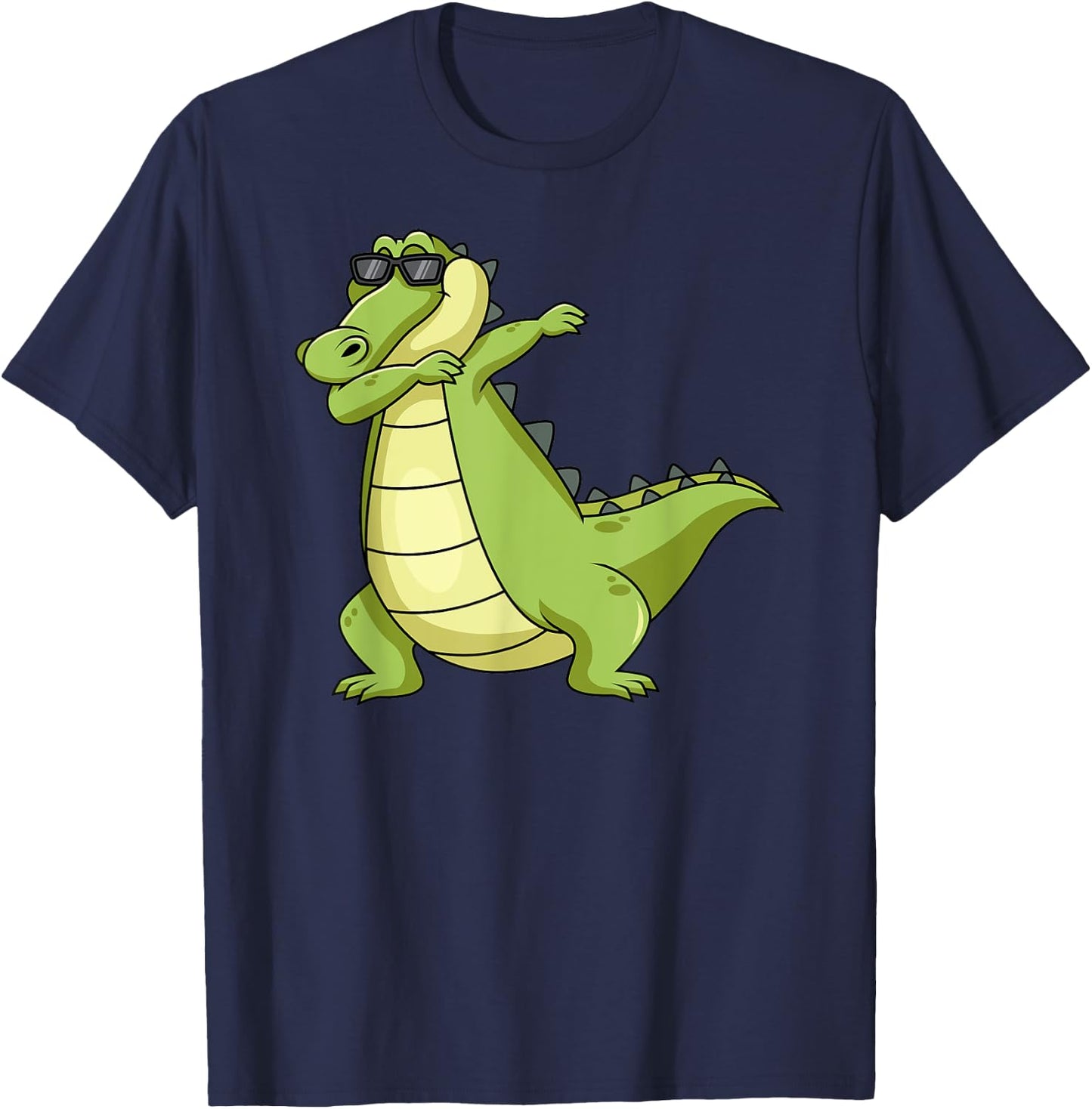 Dabbing Alligator Men Women Kids Gift T-Shirt - T-Shirt | Navy