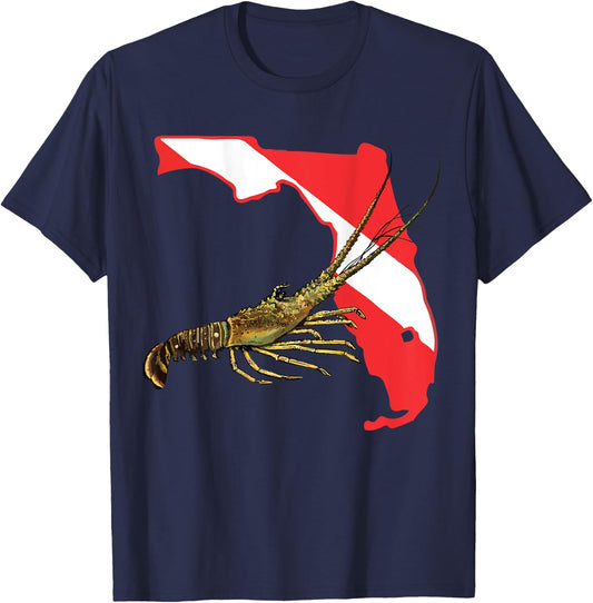 Florida Lobster Dive T-Shirt - T-Shirt | Navy