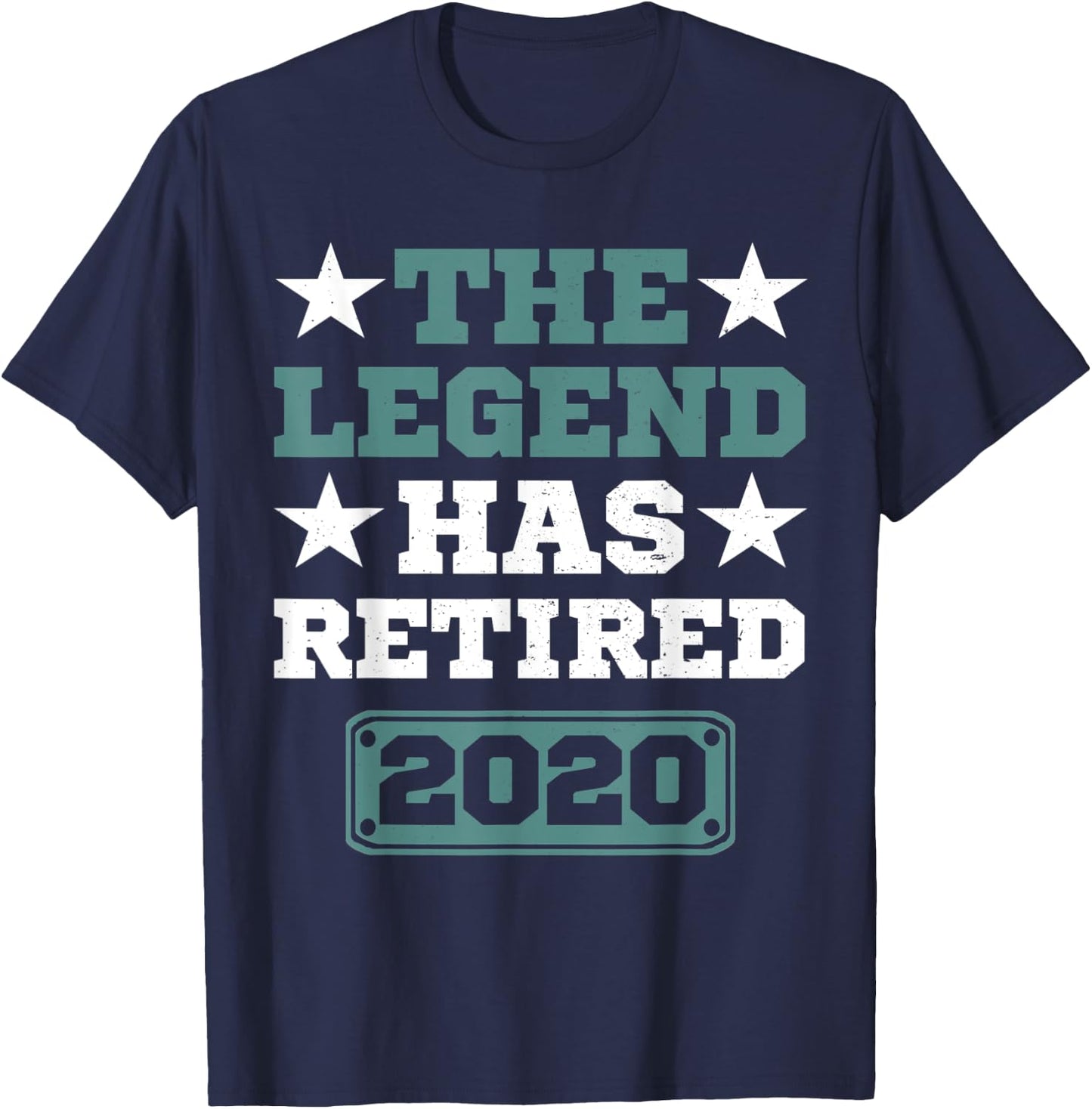 Funny Retro The Legend Has Retired 2020 Anymore , Gift T-Shirt - T-Shirt | Navy