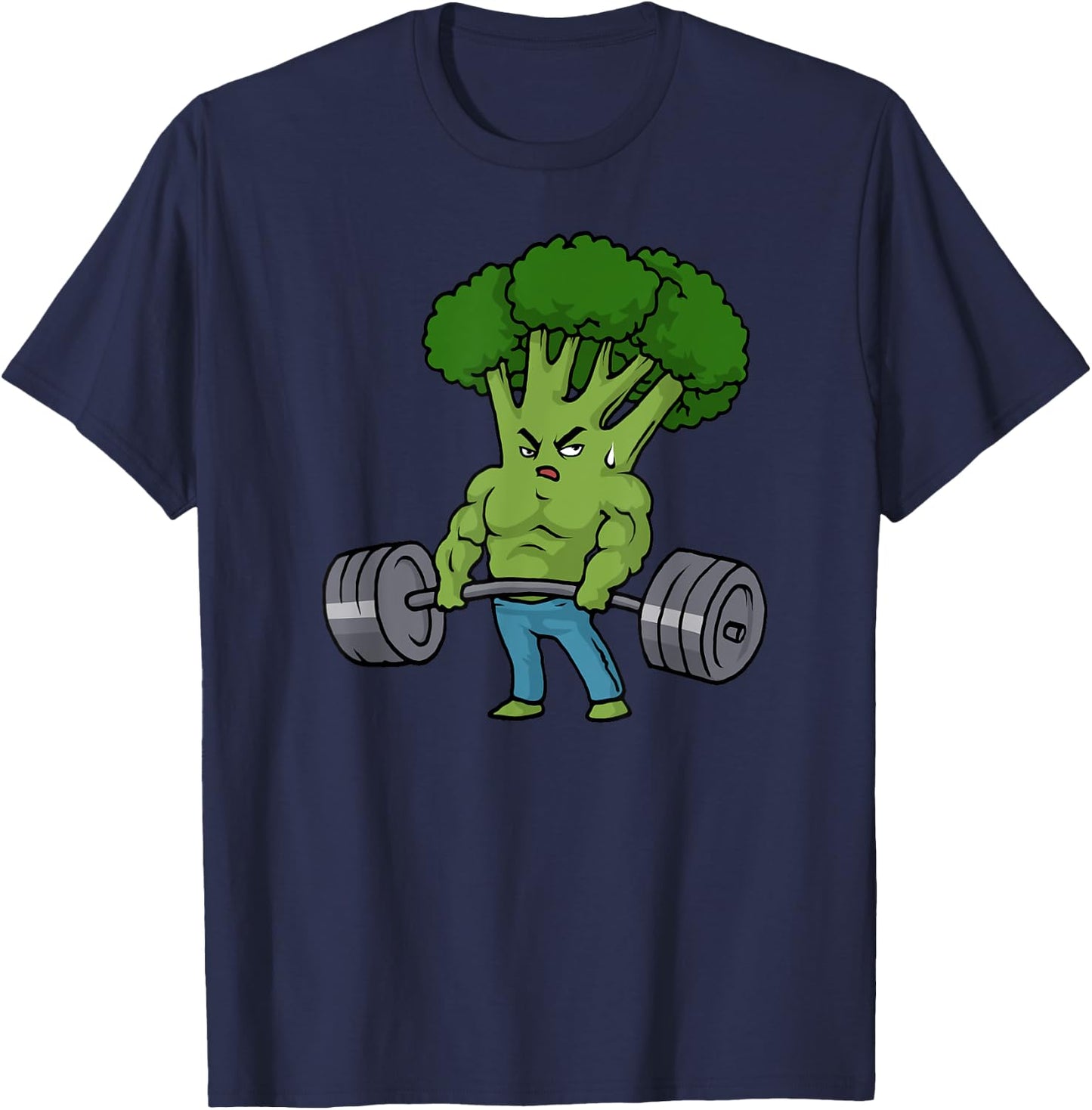 Deadlift Broccoli Gym Fitness Motivation Bodybuilding T-Shirt - T-Shirt | Navy