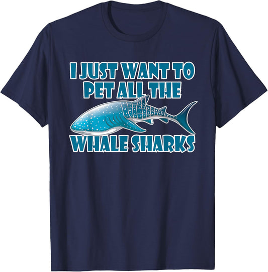 Whale Shark Shirt Sea Animals Gift T-Shirt - T-Shirt | Navy