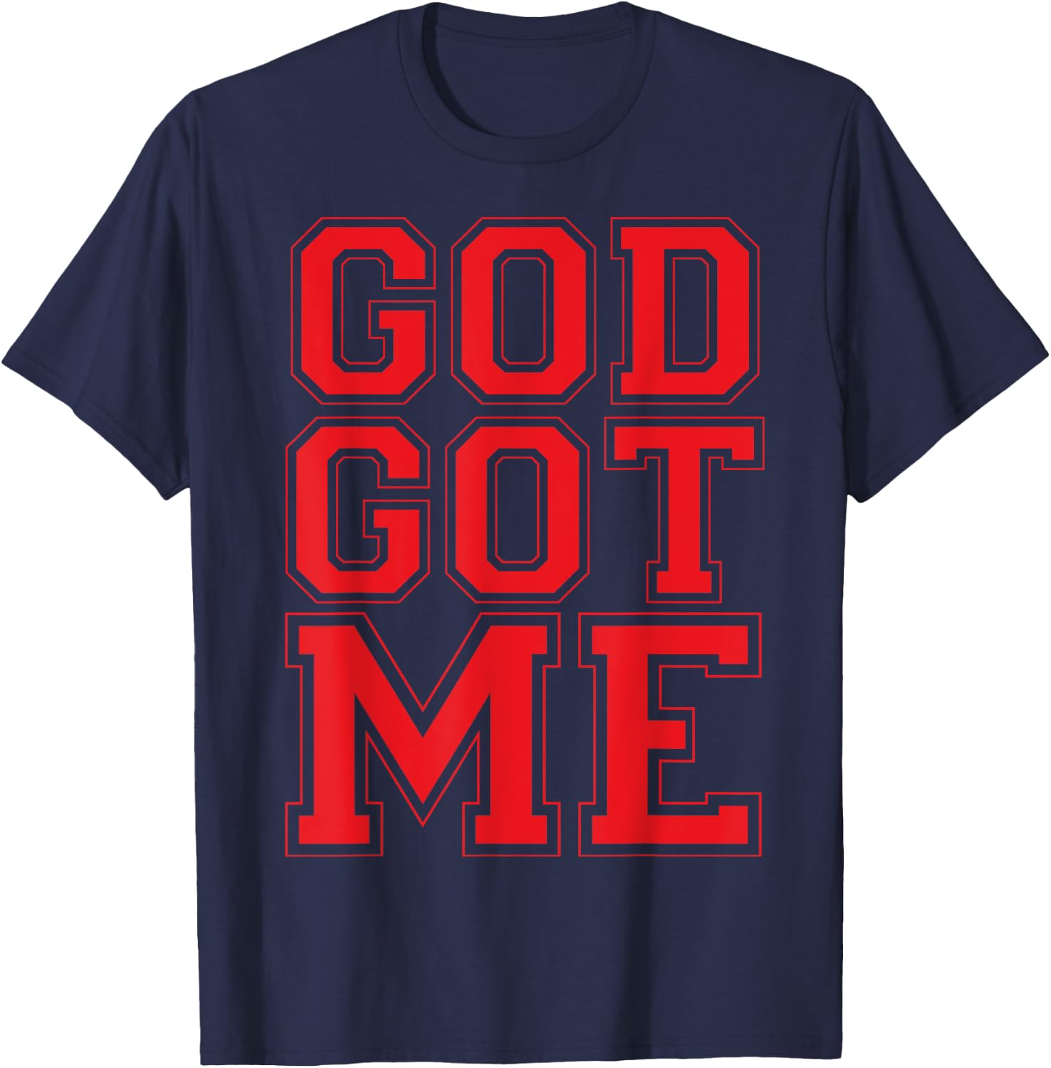 Christian T Shirts God Got Me (Red) T-Shirt - T-Shirt | Navy