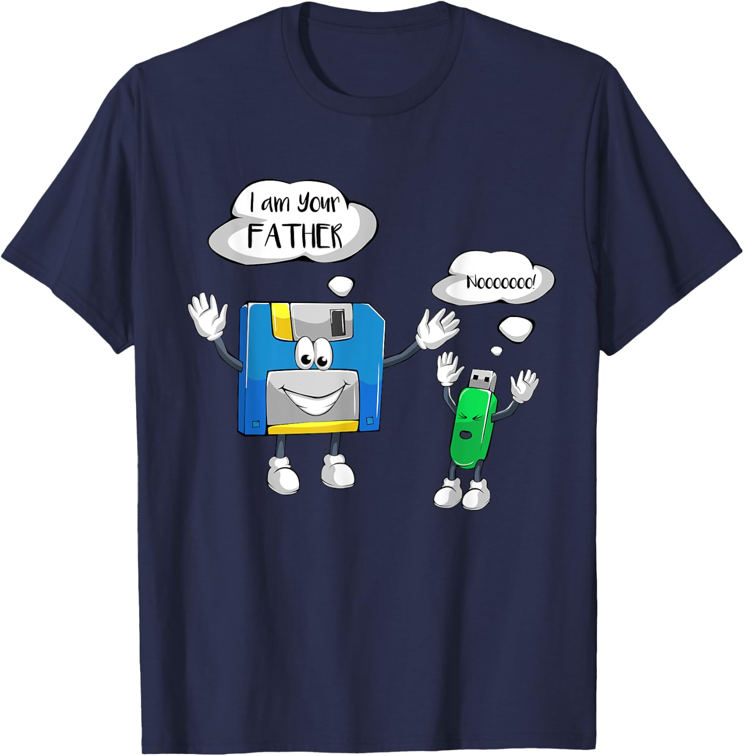 USB Floppy Disk Funny Computer Geek Programmer Gift T-Shirt - T-Shirt | Navy