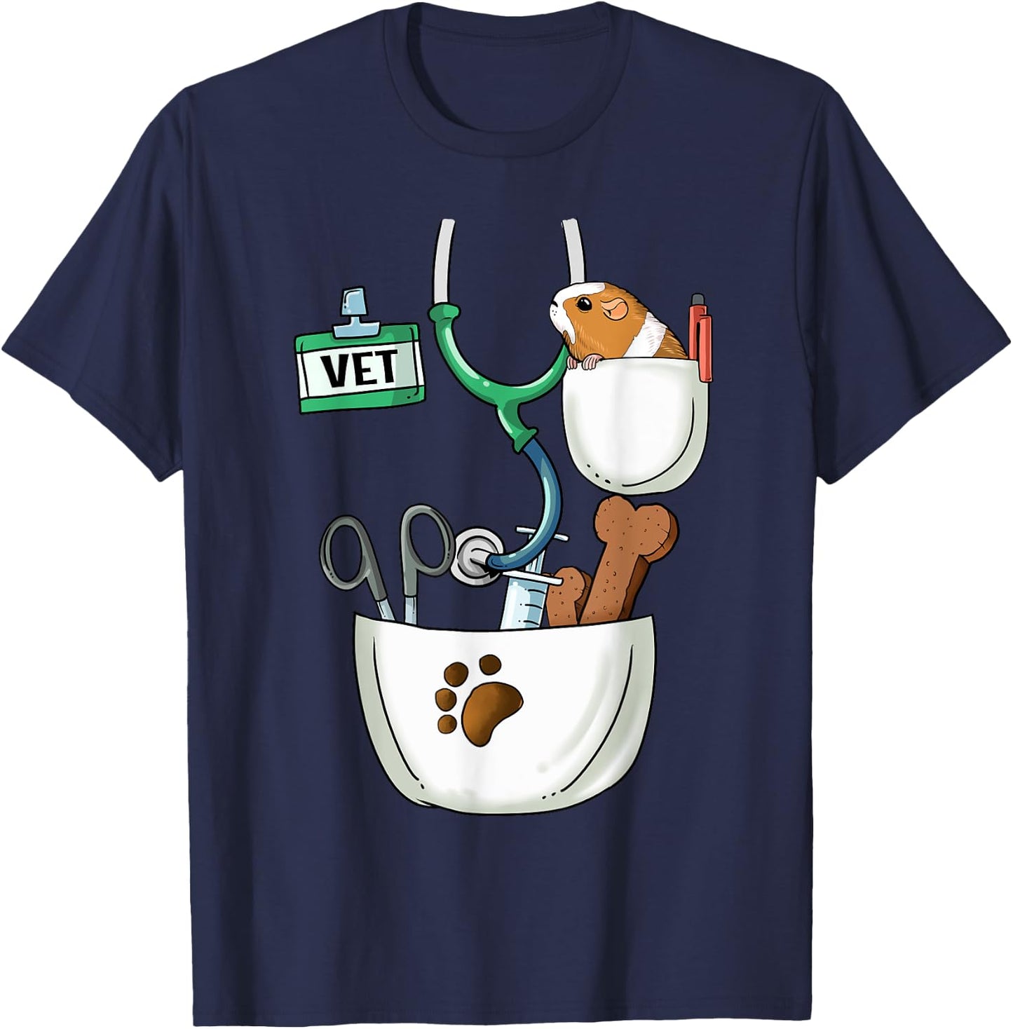 Veterinarian Halloween Costume Shirt Vet Tech Kids And Adult T-Shirt - T-Shirt | Navy