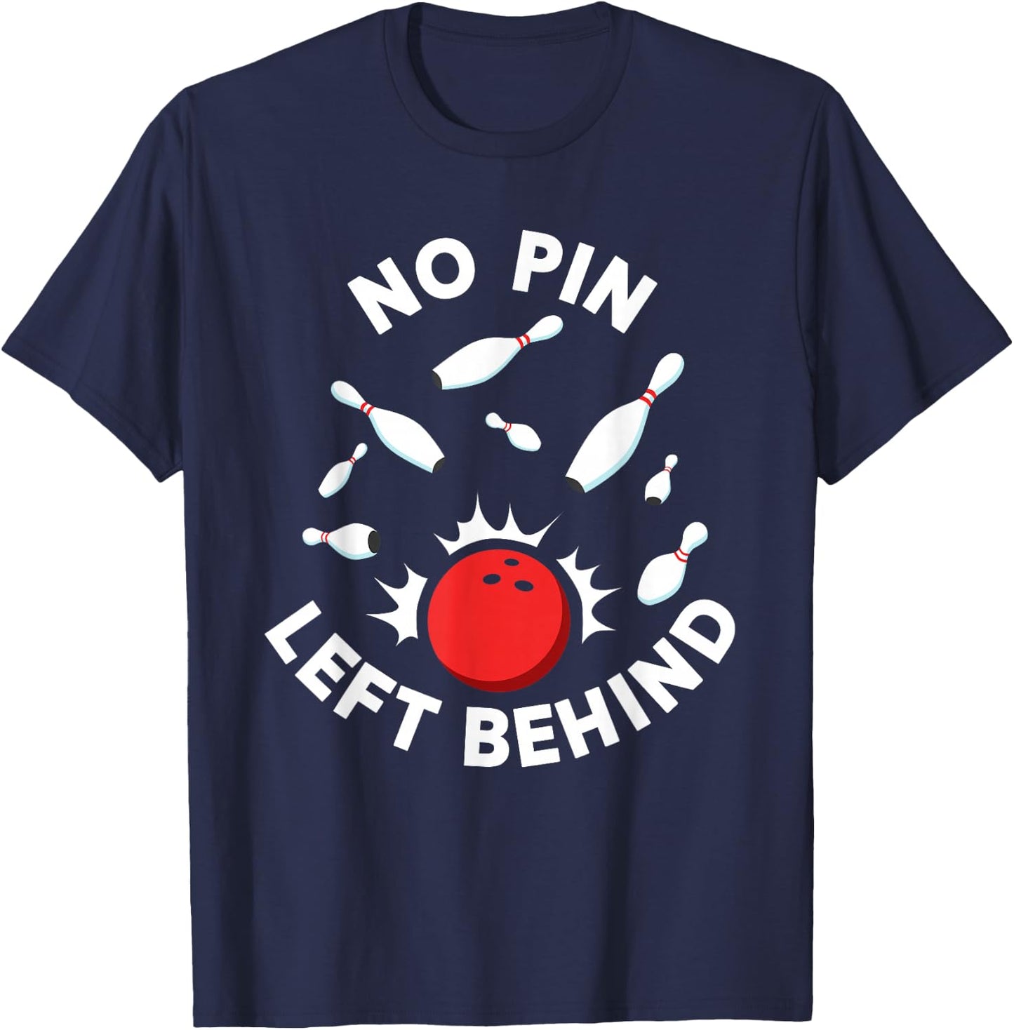 Bowing Women Or Kids | Bowling Team Shirt T-Shirt - T-Shirt | Navy
