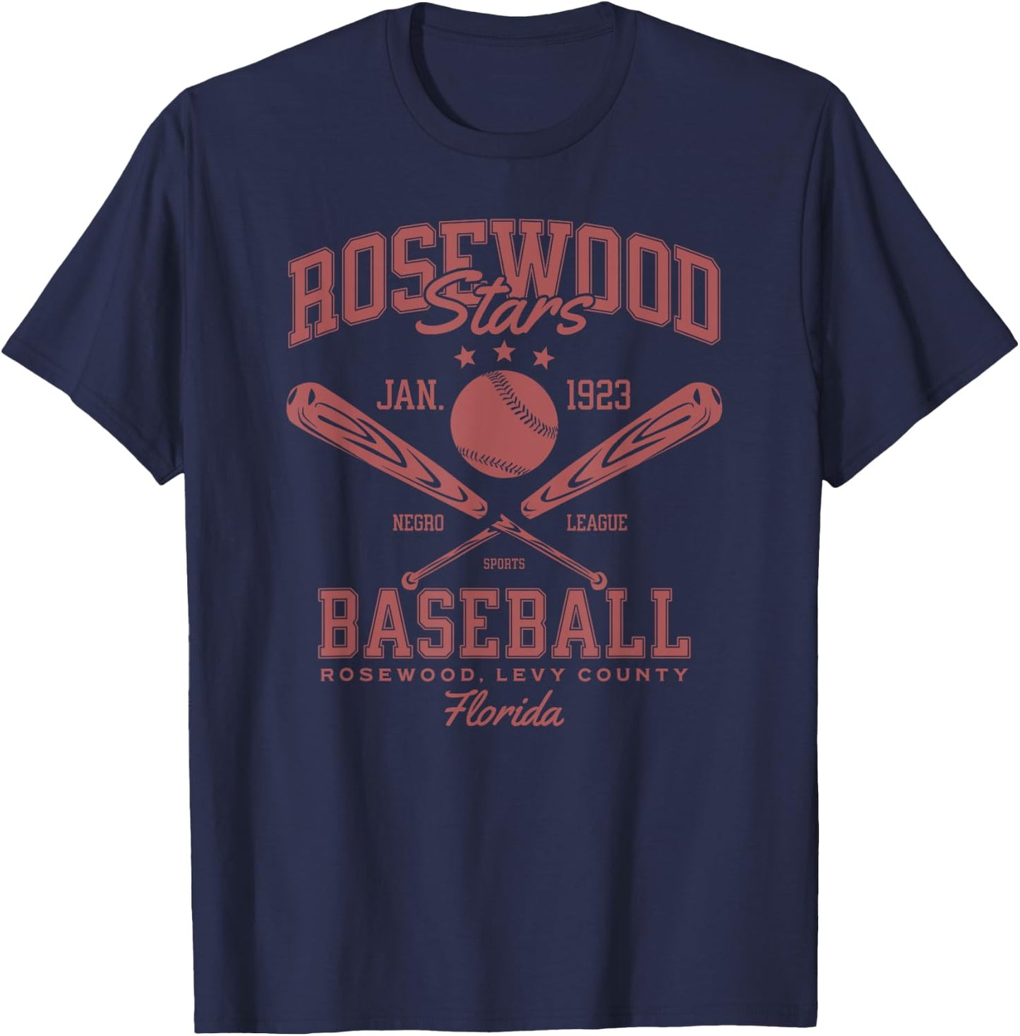 Negro League Baseball Rosewood Satrs 1923 Vintage T-Shirt - T-Shirt | Navy