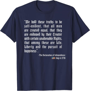 Declaration of Independence Quoting 4th of July Men T-Shirt - T-Shirt | Navy