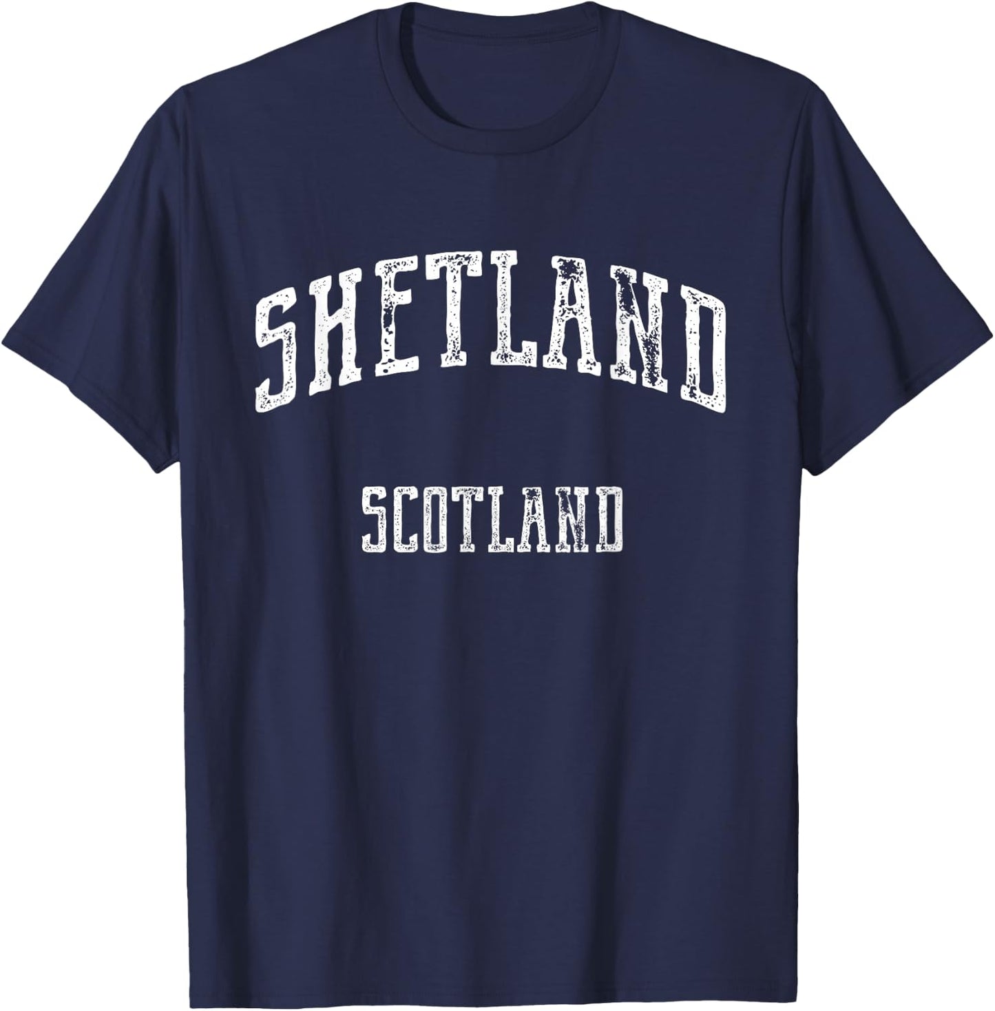 Shetland Scotland Vintage Shirt T-Shirt - T-Shirt | Navy
