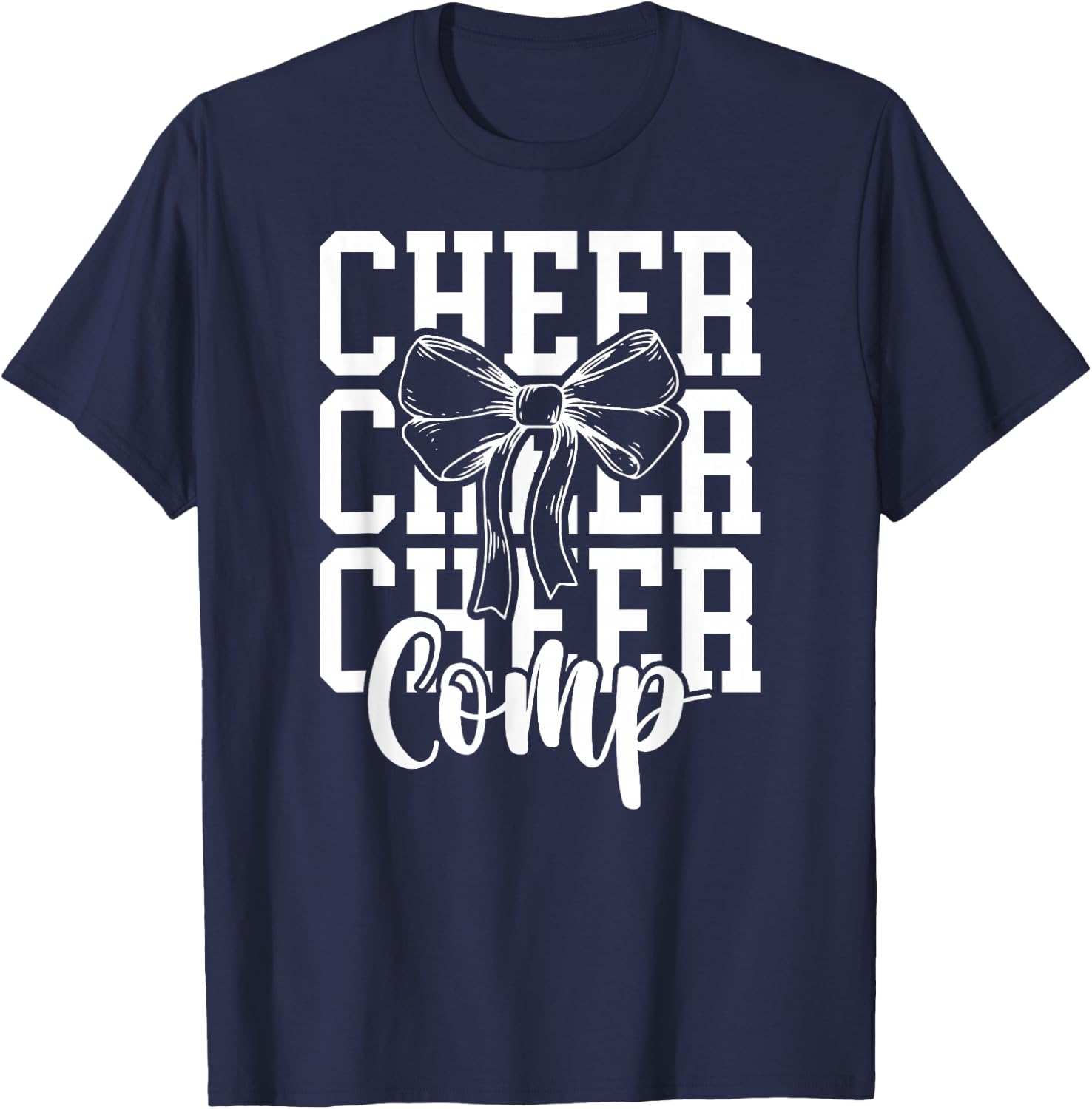 Cheer Comp Day Cheerleading Competition Day Cheerleader T-Shirt - T-Shirt | Navy