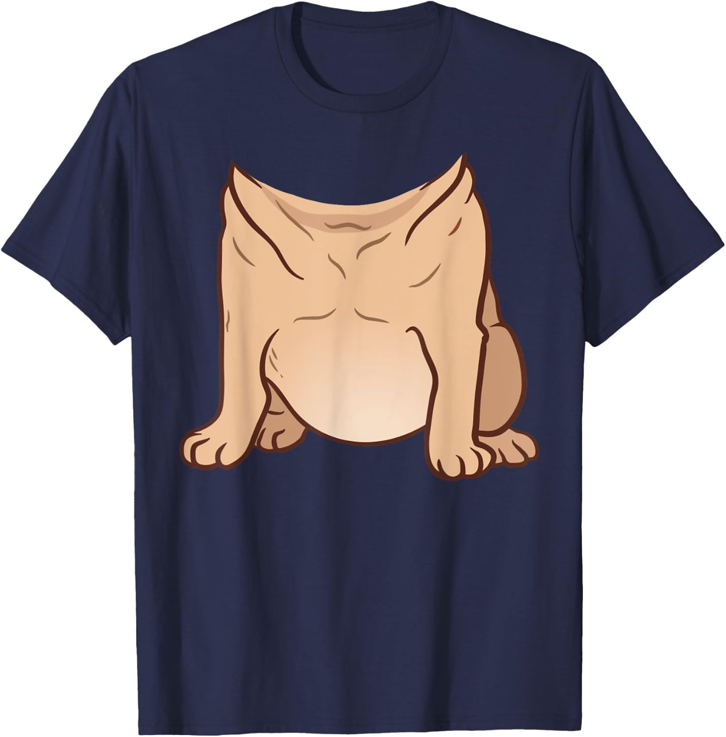 Pug Costume for Halloween Animal Body Cosplay T-Shirt - T-Shirt | Navy