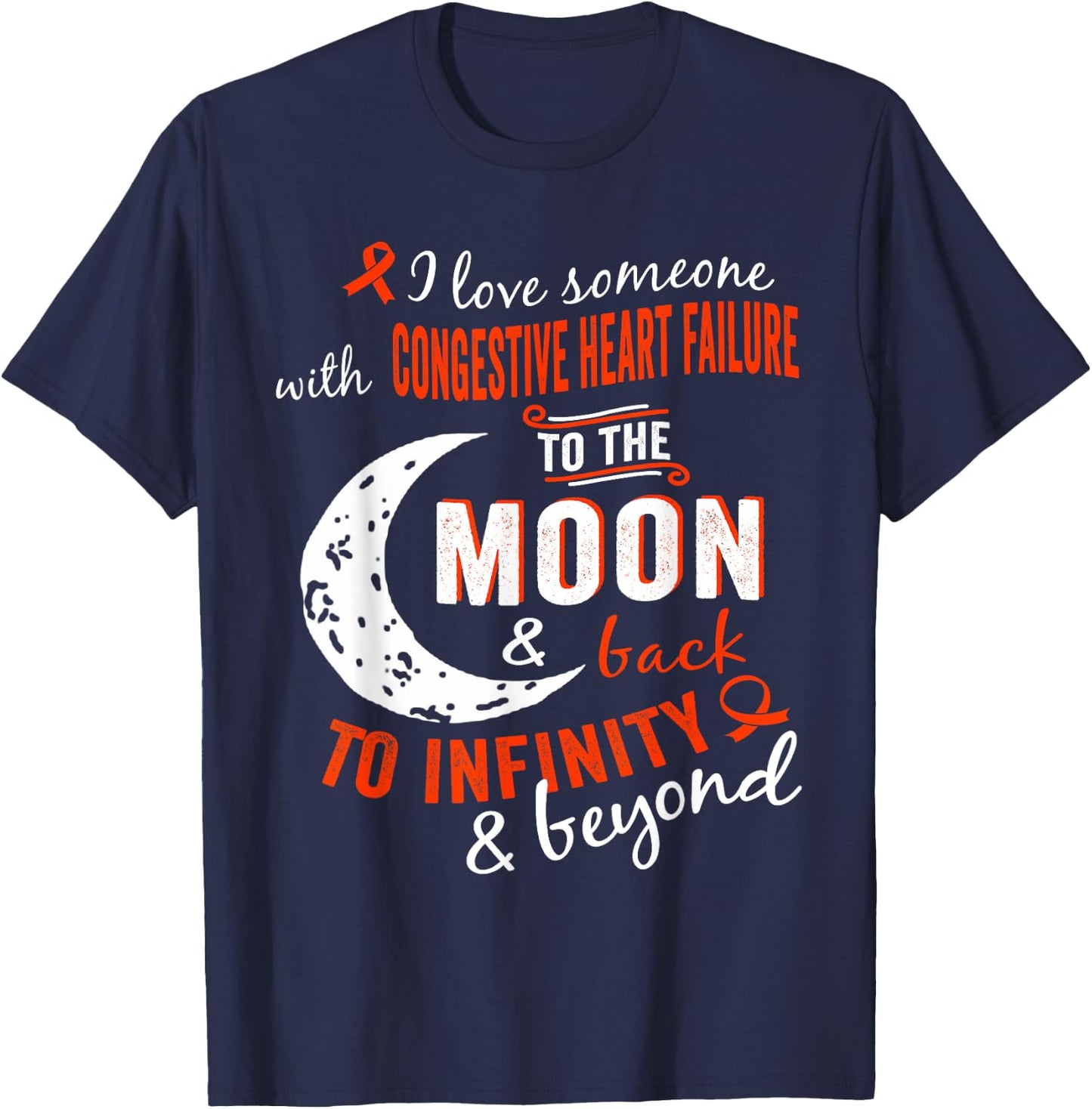 Congestive Heart Failure Awareness Shirt /Women T-Shirt - T-Shirt | Navy