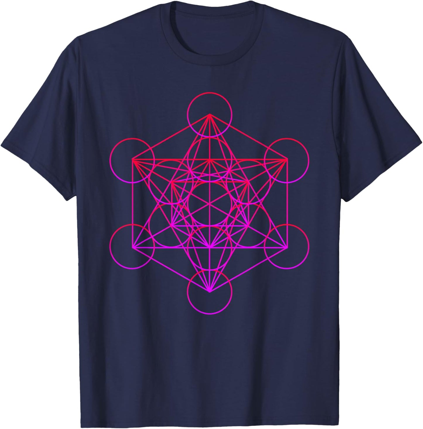Dodecahedron Sacred Geometry T-Shirt - T-Shirt | Navy