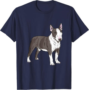 Bull Terrier Dog Lovers Graphic Design Women T-Shirt - T-Shirt | Navy