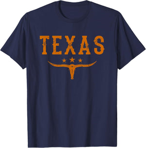 Distressed Texas State T-Shirt - T-Shirt | Navy