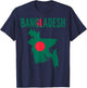 Bangladeshi - Bangladesh Country Map Flag T-Shirt - T-Shirt | Navy