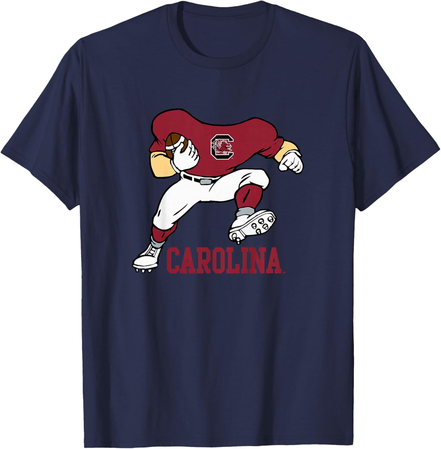 Kids South Carolina Gamecocks Kids Football Player Gray T-Shirt - T-Shirt | Navy