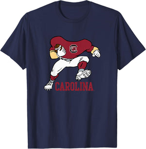 Kids South Carolina Gamecocks Kids Football Player Gray T-Shirt - T-Shirt | Navy