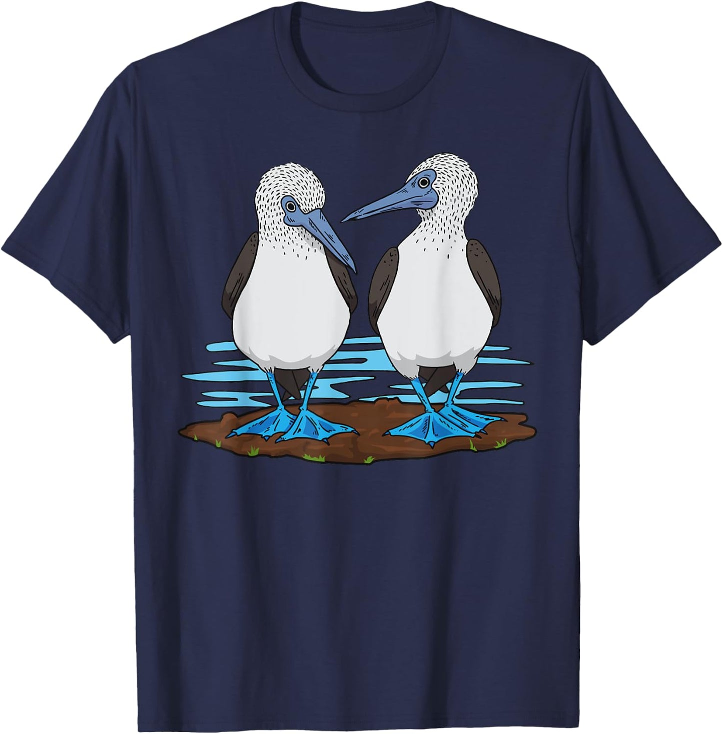 Seabirds Blue-footed Booby Bird T-Shirt - T-Shirt | Navy